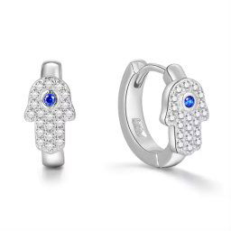 Olivie Strieborné náušnice HAMSA 8490