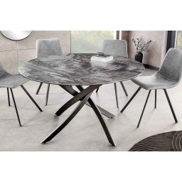 LuxD Okrúhly jedálenský keramický stôl Halia 120 cm taupe