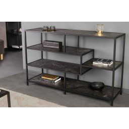 LuxD Dizajnový regál Maille 114 cm mramor antracit