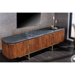 LuxD Dizajnový TV stolík Daichi 160 cm mango / mramor