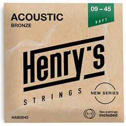 Struny na akustickú gitaru 09-45 bronze Henry's
