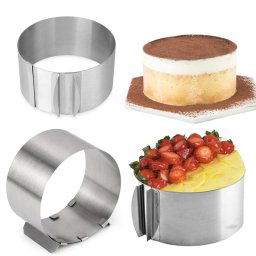 Nastaviteľná forma na pečenie tort okrúhly plech nerez 8,5cm