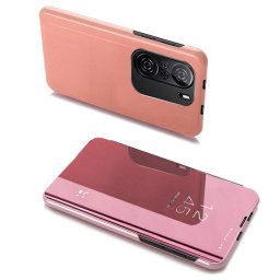 Hurtel Clear view ružové puzdro pre Xiaomi Redmi Poco F3, K40, K40 Pro, K40 Pro+
