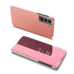 Hurtel Clear view ružové púzdro na telefon Samsung Galaxy S22 Plus