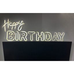 Happy BIRTHDAY - LED nápis svietiaci Neon na stenu visiaci