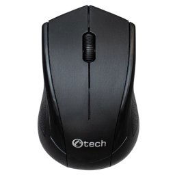 Myš C-TECH WLM-07, čierna, bezdrôtová, 1200DPI, 3 tlačidlá, USB nano receiver WLM-07