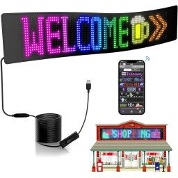 Reklamný panel rolovateľný - LED tabuľa ovládanie cez mobil programovateľný (Bluetooth) 102,5 cm x 22 cm