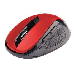 Myš C-TECH WLM-02, černo-červená, bezdrôtová, 1600DPI, 6 tlačidiel, USB nano receiver WLM-02R