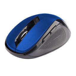 Myš C-TECH WLM-02, černo-modrá, bezdrôtová, 1600DPI, 6 tlačidiel, USB nano receiver WLM-02B