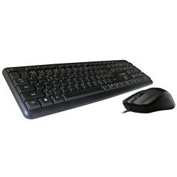 Klávesnica C-TECH KBM-102, drôtový combo set s myšou, USB, CZSK KBM-102-BL
