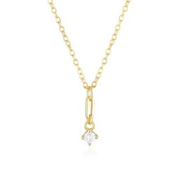 Olivie Strieborný minimalistický náhrdelník GOLD 8649