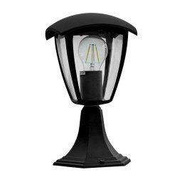 LED Solution Čierna záhradná lampa pre žiarovku E27 29cm 7059