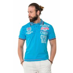 Polokošeľa Cipo & Baxx CT738 turquoise