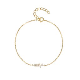 Olivie Strieborný nežný náramok GOLD 8713