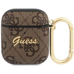 Guess 4G Script PC/PU Puzdro pre AirPods 1 / AirPods 2 Brown GUA24GSMW