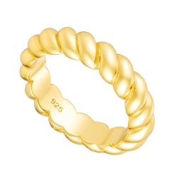 Olivie Strieborný prsteň CROISSANT GOLD 4,7mm 8799 Velikost prstenů: 7 (EÚ: 54-56)
