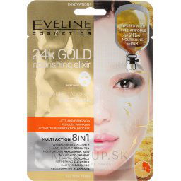 Eveline Cosmetics EVELINE látková maska Gold elixir 8in1 1ks