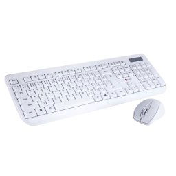 Klávesnica C-TECH WLKMC-01, bezdrôtový combo set s myšou, biely, USB, CZSK WLKMC-01W