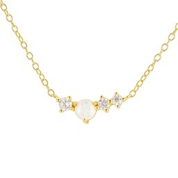 Olivie Strieborný náhrdelník s opálom GOLD 8866