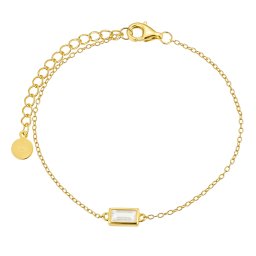 Olivie Strieborný náramok OBDELNÍK GOLD 8872