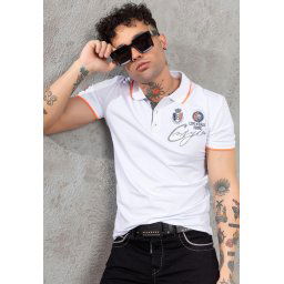 Polokošeľa Cipo & Baxx CT778 white