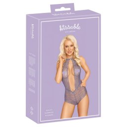 Kissable - ipkovan body s golierom na krk - fialov - L/XL