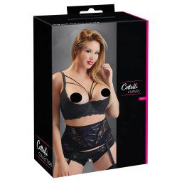 Cottelli Plus Size - psikov, krkov zdvihk na prsia (ierny)