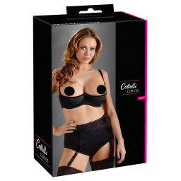 Cottelli Plus Size - zdvihk na poprsie (ierny) - 95D