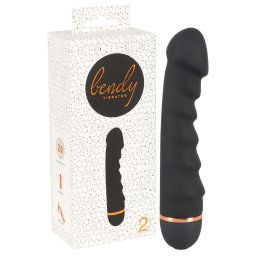 You2Toys - Bendy Ripple - rebrovan vibrtor (ierny)