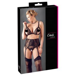 Cottelli Plus Size - ipkovan bielize tri (ierna)