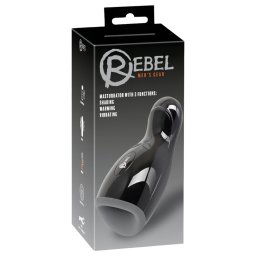Rebel - hrejci, vibrujci, hore-dole pohybujci sa masturbtor (ierny)