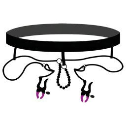 Bad Kitty - intmna svorka s nohavikami - fialovo-ierna (S-L)