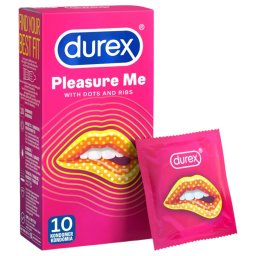 Durex Pleasure Me - rebrovan-bodkovan kondm (10ks)