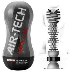 TENGA Air-Tech Squeeze Strong - siln sac masturbtor (ierny)