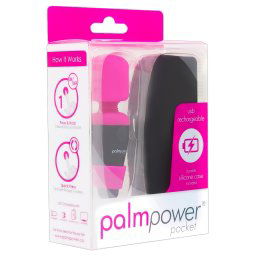 PalmPower Pocket Wand - mini masny vibrtor (ruov-ierna)