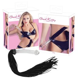Bad Kitty - bi z koe s dildom z reho skla - ierny/priehadn