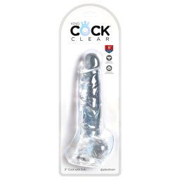 King Cock Clear 8 - prsavkov dild s varlatami (20cm)