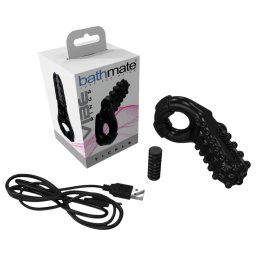 Bathmate Vibe Ring Tickle - vibran penisov krok (ierny)