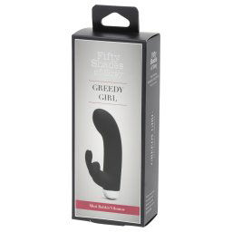 Greedy Girl - vibrtor s ramenom na klitoris (ierny)