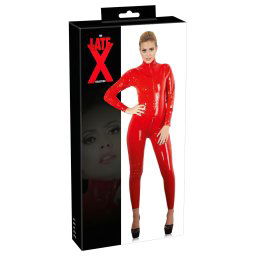 LATEX - dmsky overal s dlhm rukvom (erven) - S
