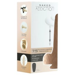 Naked Addiction Thrusting 7,5 - prirac vibrtor (19 cm, prirodzen)