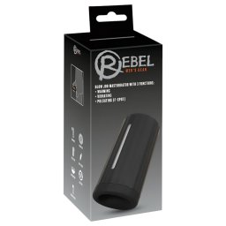 Rebel - masturban prstroj s 3 funkciami - ierny, nabjaten