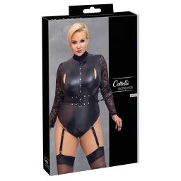 Cottelli Bondage Plus Vekos - body s ipkovanmi rukvmi (ierne)