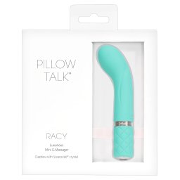 Pillow Talk Racy - vibrtor na G bod - zky, nabjaten - tyrkysov