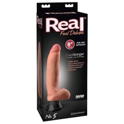 Real Feel Deluxe No.5 - realistick vibrtor s semennkmi - telov farba