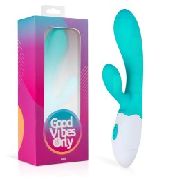 Good Vibes Only Blis Rabbit - vibrtor s ramienkom na klitoris - tyrkysov