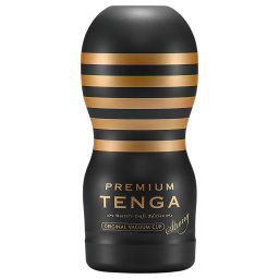 TENGA Premium Strong - jednorazov masturbtor (ierny)