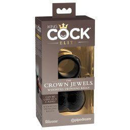 King Cock Elite Royal Jewels - nadstavec k umelmu penisu (ierny)