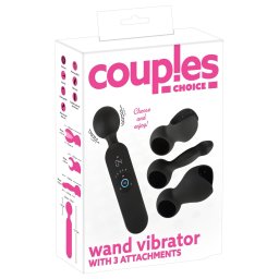 Couples Choice - vibran masny vibrtor s ohrevom - ierny - nabjaten