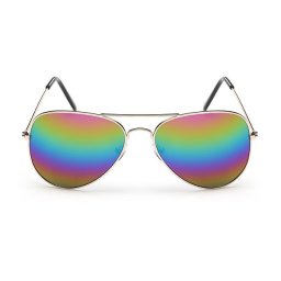 Dúhové zrkadlové okuliare pilotky "Aviator"